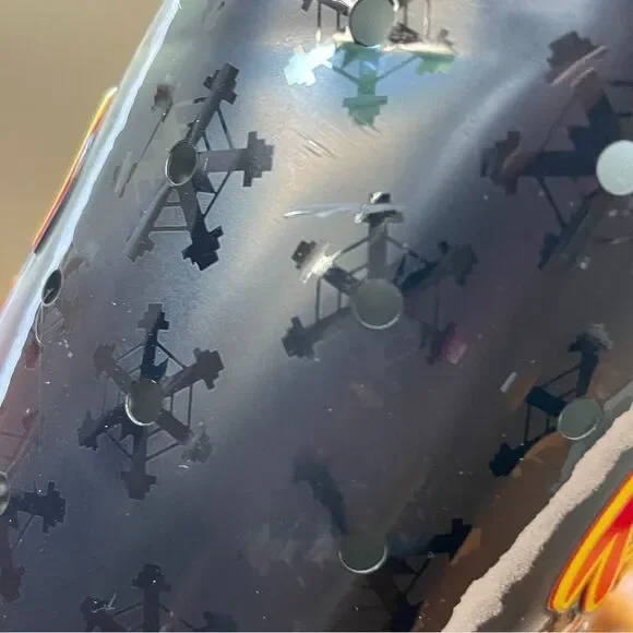 Vintage 2003 KAHLUA 12.5" X 3.5" Round Collectible Tin With Red Interior Light - Picture 6 of 13